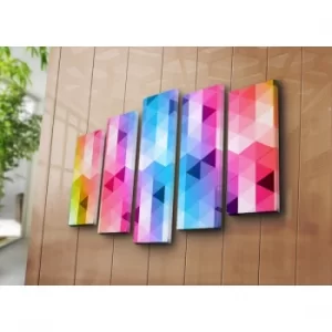 Image of 5PATK-121 Multicolor Decorative Canvas Painting (5 Pieces)