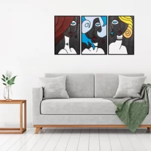 Image of Our Girls 1 Multicolor Decorative Wooden Wall Accessory