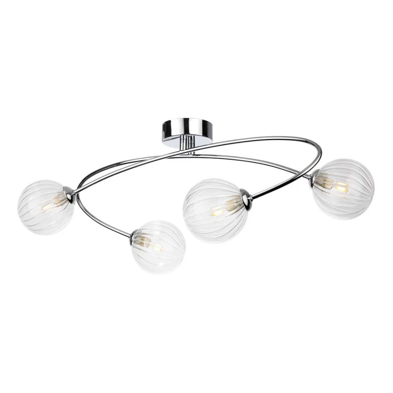 Image of Firstlight Atom 4-Light Semi-Flush Ceiling Light Clear in Chrome