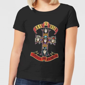 Image of Guns N Roses Appetite For Destruction Womens T-Shirt - Black - 5XL