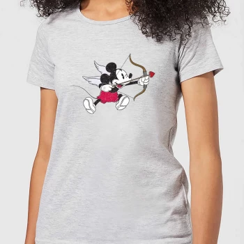 Image of Disney Mickey Cupid Womens T-Shirt - Grey - S