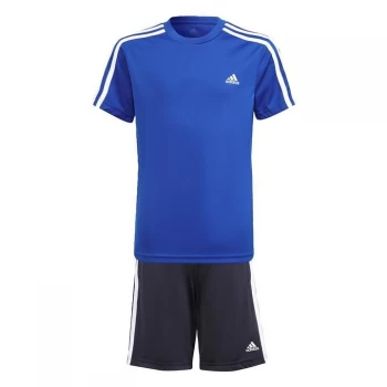 Image of Adidas 3 Stripes 2 Piece Set Junior Boys - Bold Blue / White
