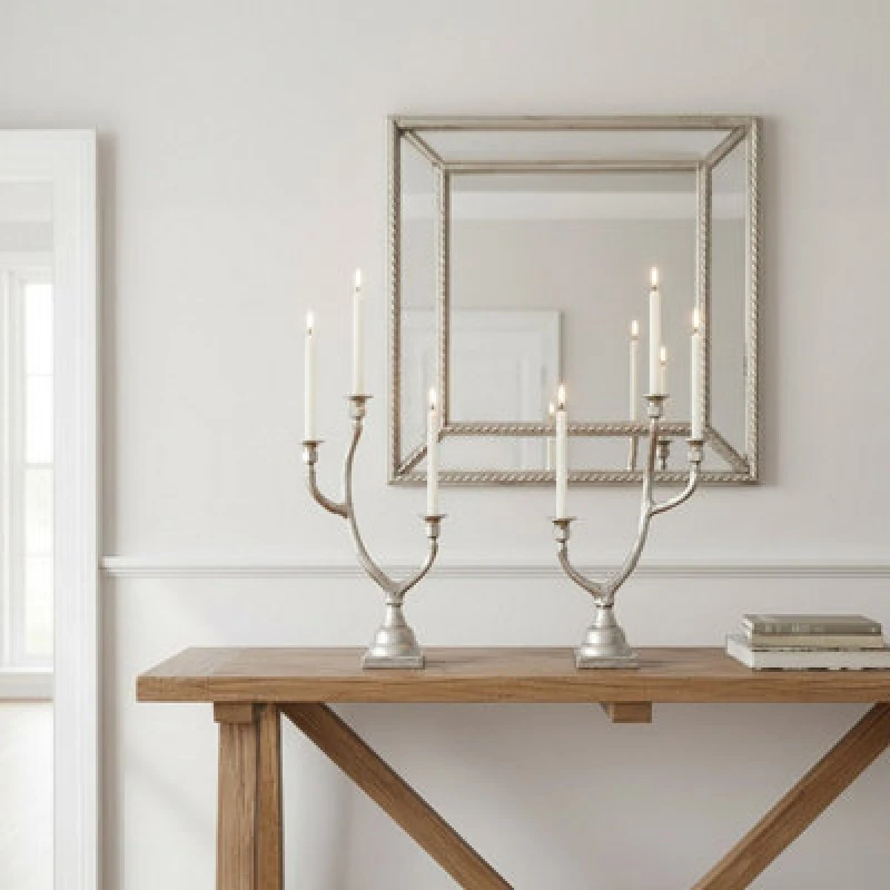 Image of Orsina Set Of 2 Antler Design 3 Candle Holder Stand, Christmas Candlestick Holder With Decorative Finish