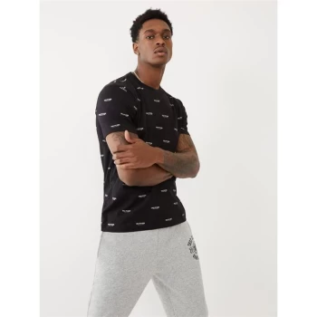 Image of True Religion Short Sleeve Over Arched T Shirt - Black