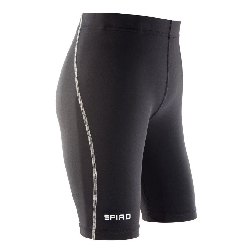 Image of Spiro Bodyfit Base Layer Shorts in Black Size: 10-12 Years Black Unisex 10-12 Years
