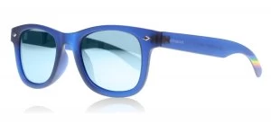 Image of Polaroid Junior 8009/N Sunglasses Matte Blue UJO Polariserade 45mm