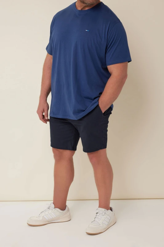 Image of BadRhino BadRhino Men Stretch Chino Shorts in Mid Navy Size: 44R Mid Navy 44R Male 5059738084740