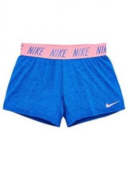 Image of Nike Dry Older Girls Trophy Training Shorts - Blue/Pink