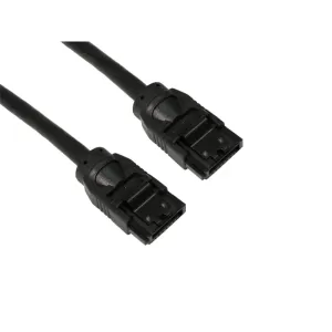 Image of Locking SATA III (M) to Locking SATA III (M) 0.45m Black OEM Internal Data Cable