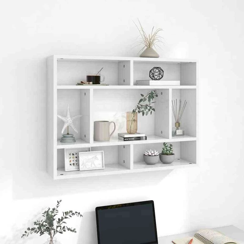Image of VIDAXL Wall Shelf White 75x16x55cm Engineered Wood Vidaxl 8720286586242