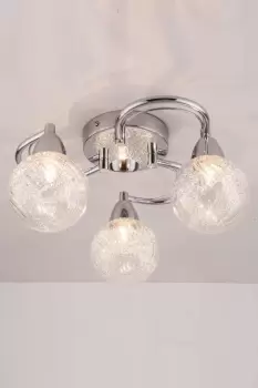 Image of LED Semi-Flush Ceiling Light, Swirl Arms, 3000K
