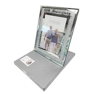 Image of 5" x 7" - Celebrations Crystal Frame - 60th Anniversary