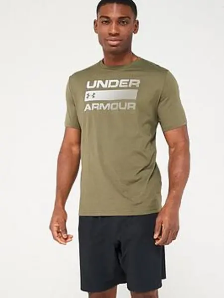 Image of Under Armour Mens Training Team Issue Wordmark T-Shirt - Khaki