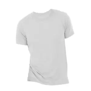 Image of Canvas Mens Triblend Crew Neck Plain Short Sleeve T-Shirt (M) (White Fleck Triblend)
