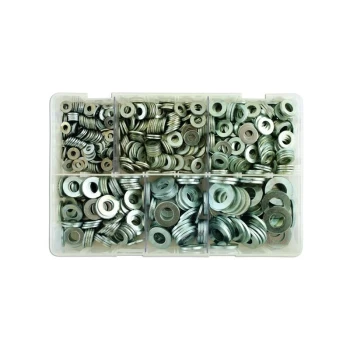Image of Zinc Plated Washers - Table 3 Flat - Assorted - Box Qty 800 - 31864 - Connect