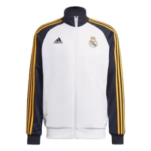 Image of adidas Real Madrid DNA 3-Stripes Track Top Mens - Blue