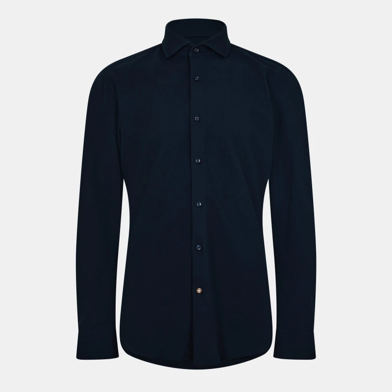 Image of Boss Mens P Hank Spread Long Sleeve Oxford Shirt Blue male 15 inch