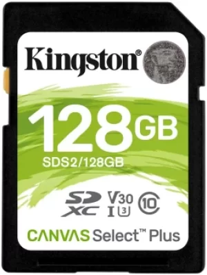 Image of Kingston Canvas Select Plus SDXC 100MBs Class 10 128GB