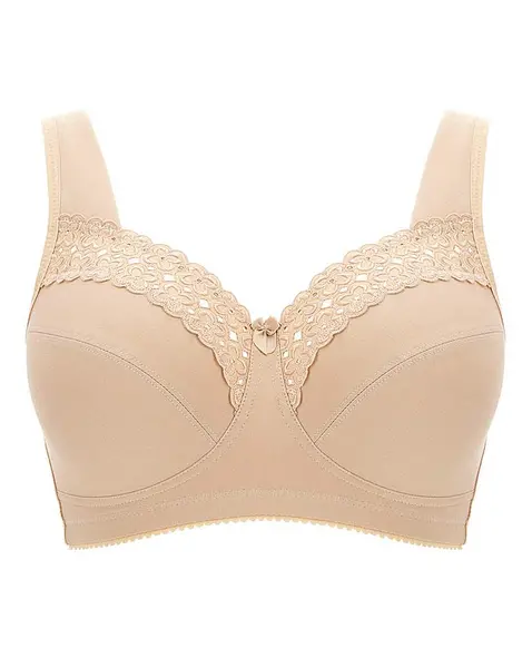 Image of Miss Mary of Sweden Miss Mary Broderie Anglaise Bra Skintone Skin Tone Female 42D FQ22218