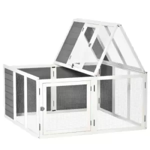 Image of Pawhut Small Animal House With Openable Roof - Grey