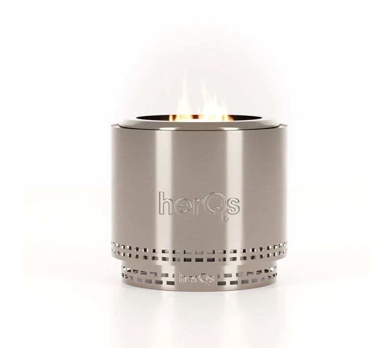Image of HERQS Smokeless Blaze Fire Pit - Silver 9505858982924