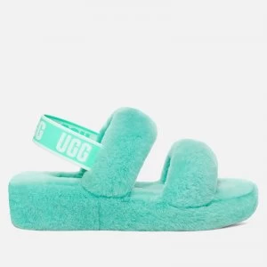 Image of UGG Womens Oh Yeah Sheepskin Slides - Tide Pool - UK 8