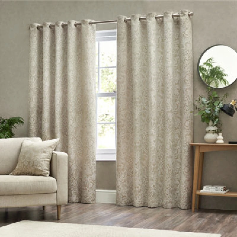 Image of Bali Eyelet Curtains Natural, Natural / 168x183cm