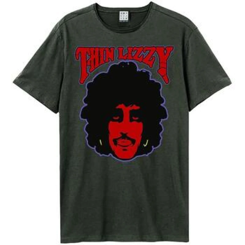 Image of Amplified Amplified Men Philo Thin Lizzy T-Shirt in Charcoal Size: X-Small Charcoal XS Male 5063750849287