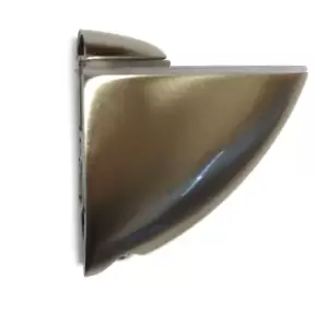 Image of Adjustable Shelf Support Glass Clamp Pelican 55x56mm Small - Colour Brushed Chrome