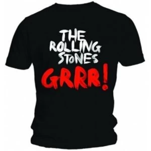 Image of Rolling Stones Contrast Paint Mens Black T Shirt: Small
