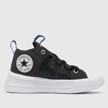 Image of Converse Black & White Ultra Color Pop Trainers Junior