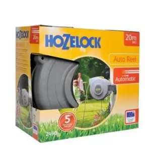 Image of Hozelock Auto Hose Reel (L)20M Green & Grey