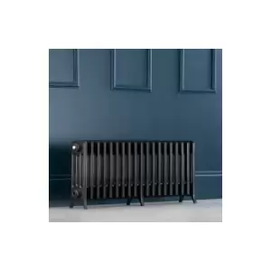 Image of Arroll - Traditional Colosseum Horizontal Quad Bar Column Radiators 450 x 1142 Anthracite - Grey