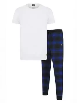 Image of Lyle & Scott Gilbert 2 Piece Nightwear Set - Blue Size M Men