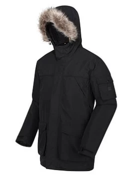 Image of Regatta Black Salinger Ii Waterproof Insulated Fur Trimmed Parka - S