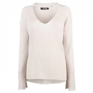 Image of Firetrap Blackseal Choker Knit Jumper - Grey