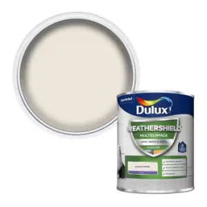 Image of Dulux Weathershield Multi Surface Quick Dry Almond White Satin Paint 750ml