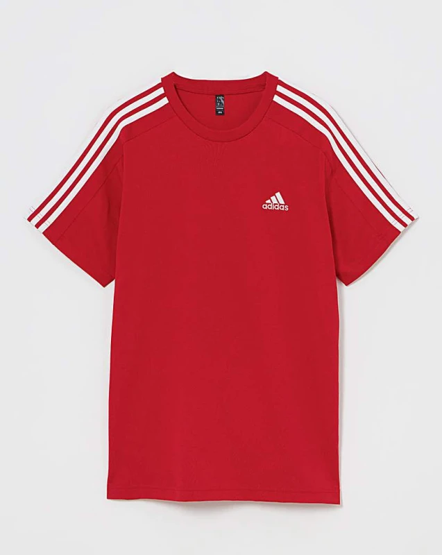 Image of Adidas adidas 3 Stripes T-Shirt RED Male M37/40 DA93702