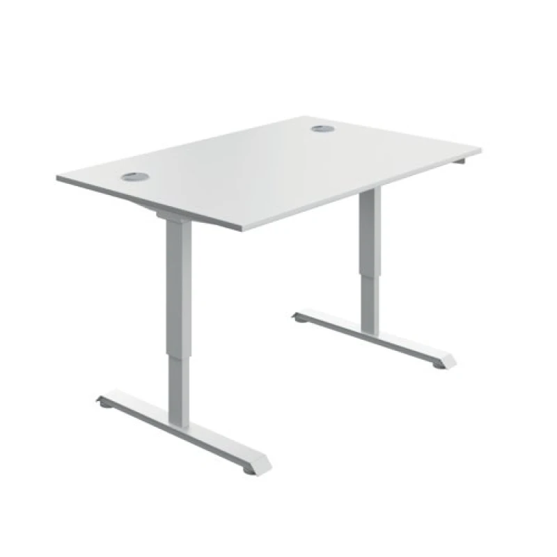 Image of Serrion Single Motor Sit/Stand Desk 1200x800x730-1220mm White/White KF800326