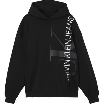 Image of Calvin Klein Jeans Vertical Logo Hoodie - CK BLACK BEH