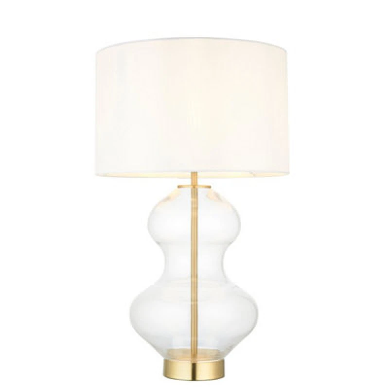 Image of EDITE Zelda Shaped Glass Table Lamp with Shade White ONE SIZE