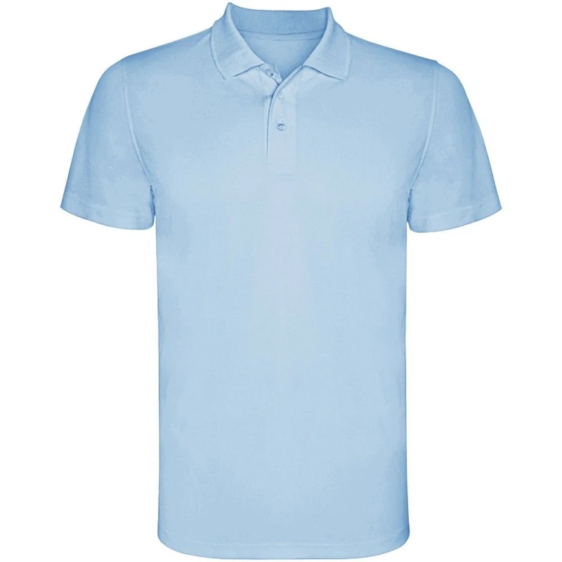 Image of ROLY ROLY Men Monzha Short-Sleeved Polo Shirt in Blue Size: Small Blue S Male 5063470829163