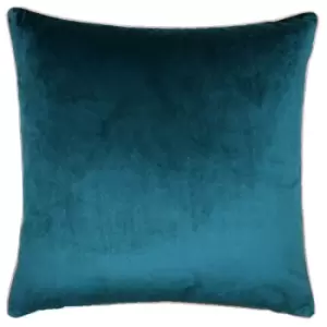 Image of Meridian Velvet Cushion Teal/Blush