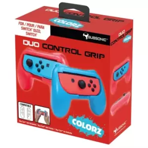 Image of Subsonic Duo Control Grips for Nintendo Switch Joy-Cons (Red & Blue)