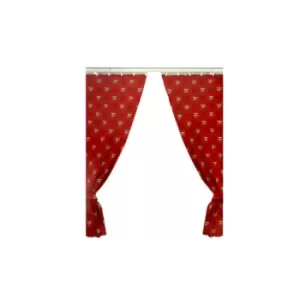 Image of Arsenal FC Crest Curtains (One Size) (Red)