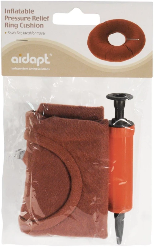 Image of Aidapt Inflatable Ring Cushion Maroon Red