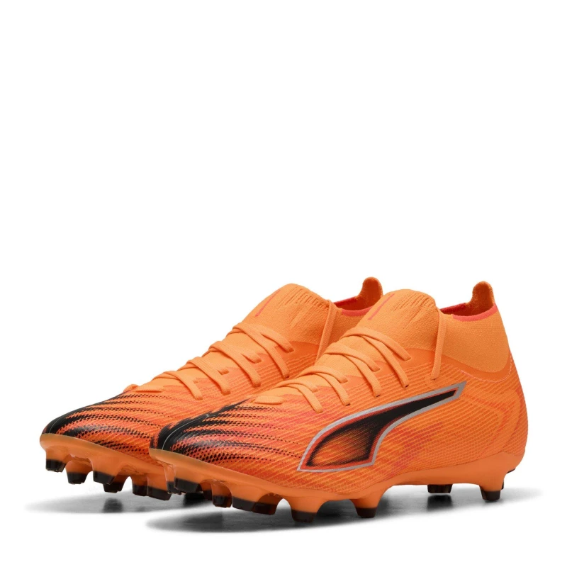 Image of Puma Ultra 5 Match+ Womens Firm Ground Football Boots Orange/Black female 4 (37)