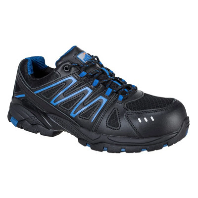 Image of Portwest Compositelite Vistula Safety Trainers FC67BKR45 Colour: Black / Blue