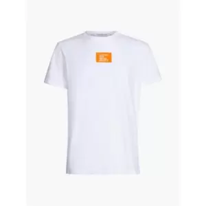 Image of Calvin Klein Jeans Colored Address Small Box Tee - White