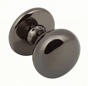 Image of Wickes Black Nickel Knob and Plate 12302330